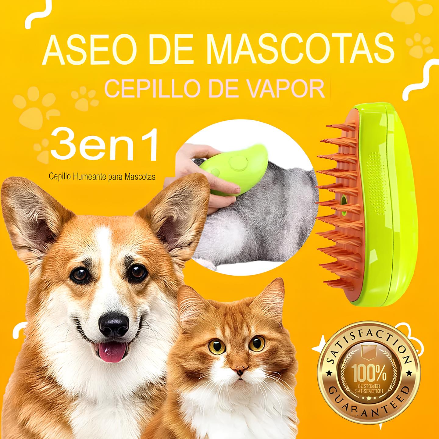 CEPILLO A VAPOR PARA MASCOTAS PERROS, GATOS, CONEJOS - CODY