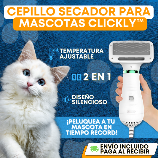 CEPILLO SECADOR PARA MASCOTAS CLICKLY