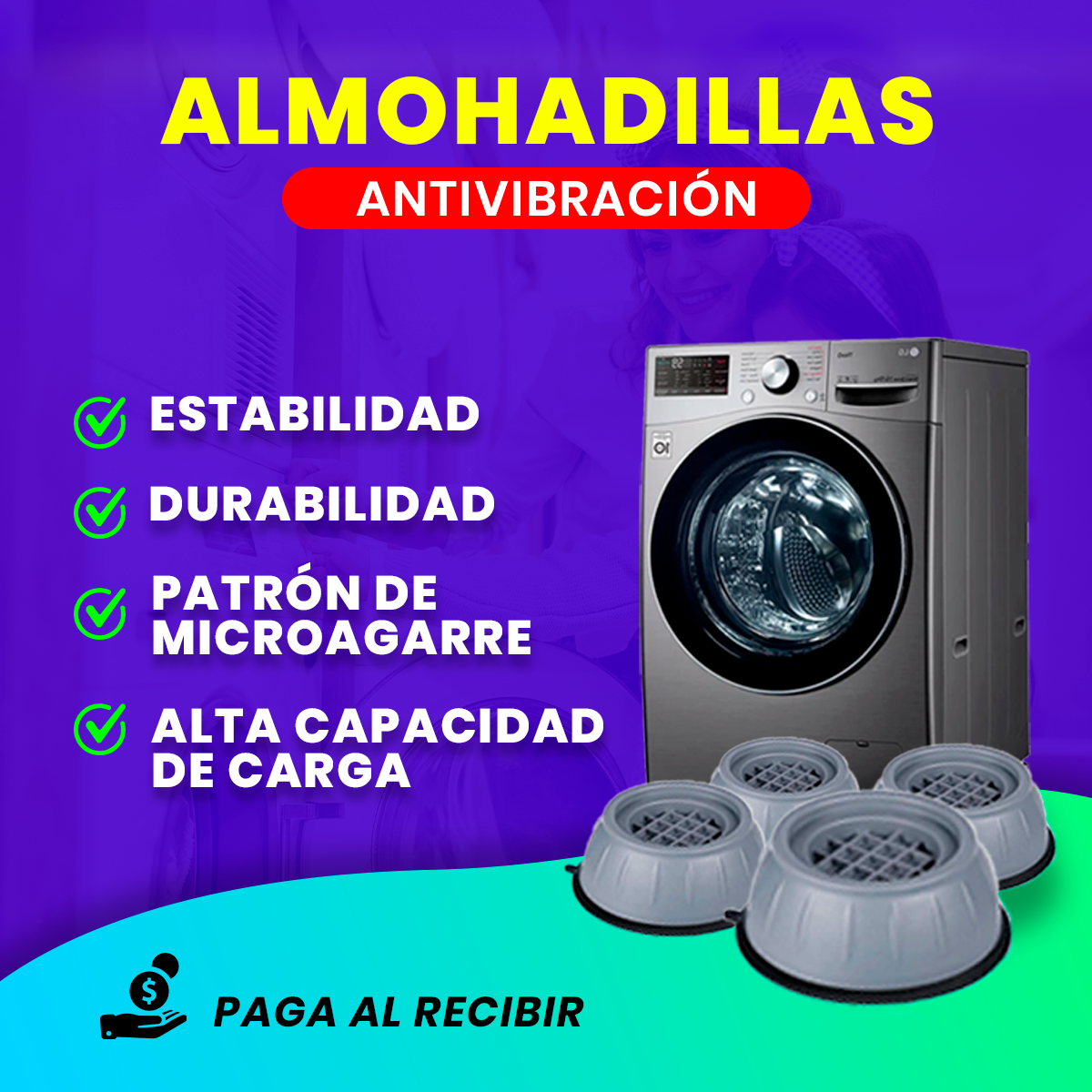 ALMOHADILLAS ANTIVIBRACIÓN (PARA ELECTRODOMÉSTICO)