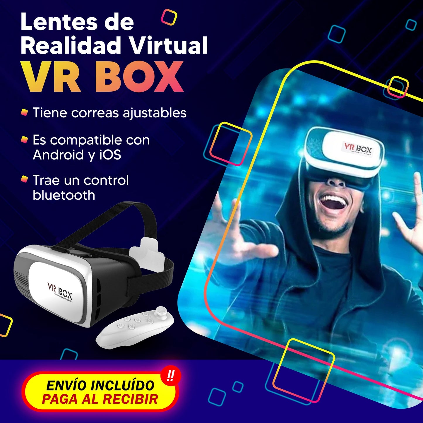 LENTES VR BOX 😎🎮📱